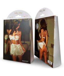Alternative view of Killer Legs Sheer Dainty Lingerie Set Midnight Black