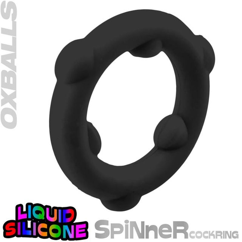 OxBalls Spinner Silicone Ring Black - Image 3