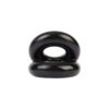 Dual Pleasure Ring Black - Figure-8 TPE Cock Ring - Image 3