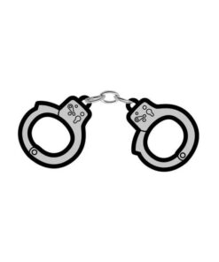 Alternative view of Handcuffs Enamel Pin