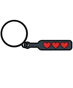 Alternative view of Wood Rocket Hearts Paddle Keychain