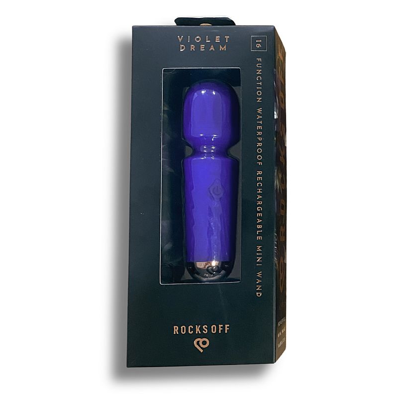 Rechargeable 16 Mode Silicone Mini Wand Violet Dream - Image 2