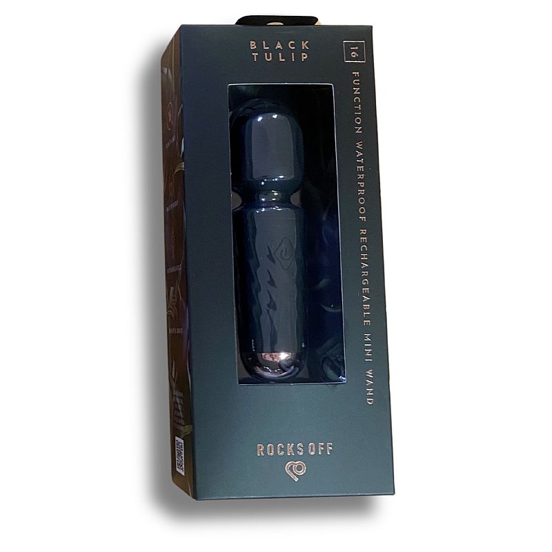 Rocks Off Black Tulip Rechargeable 16 Mode Silicone Mini Wand - Image 2