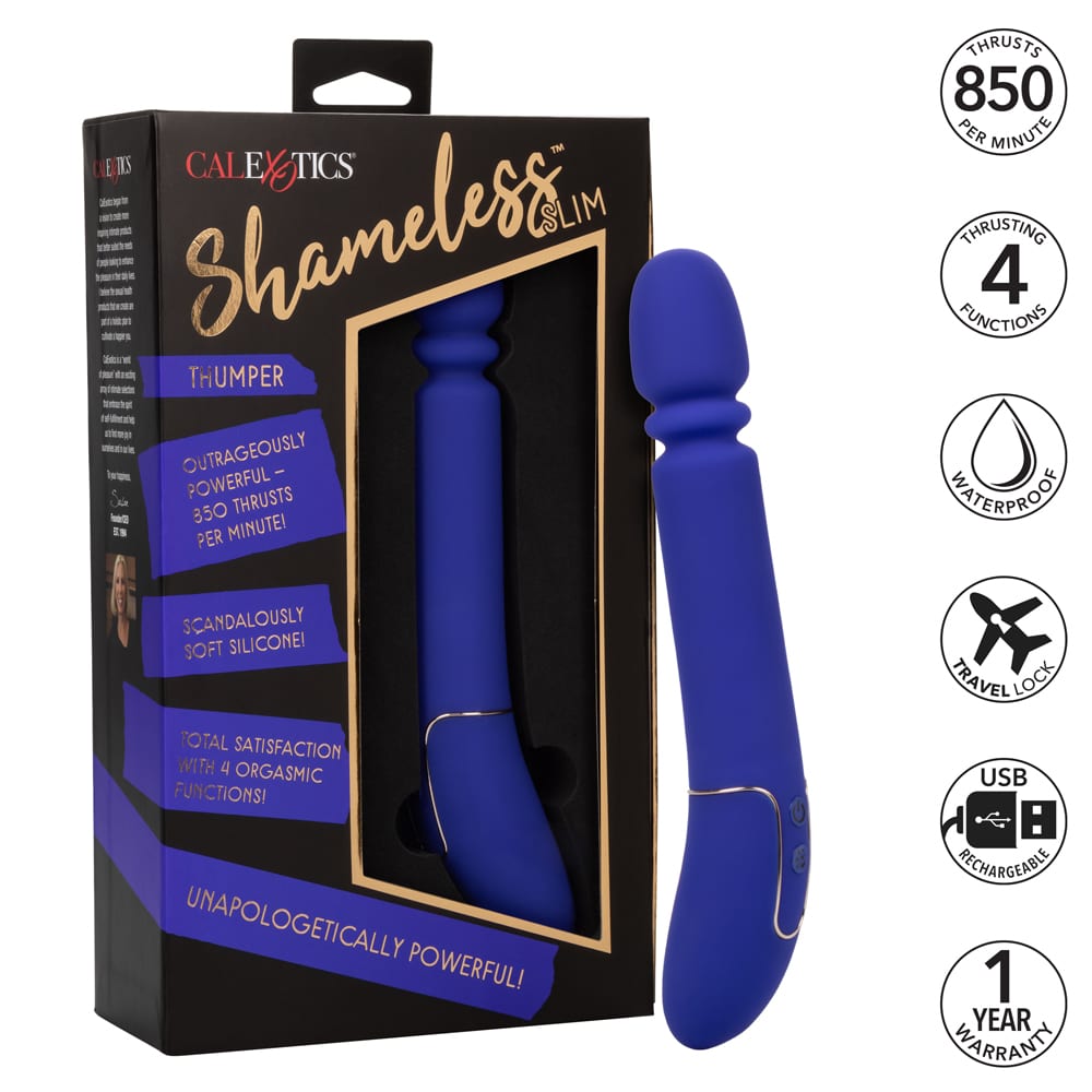 CalExotics Shameless Slim Thumper Thrusting Vibrator - Image 3